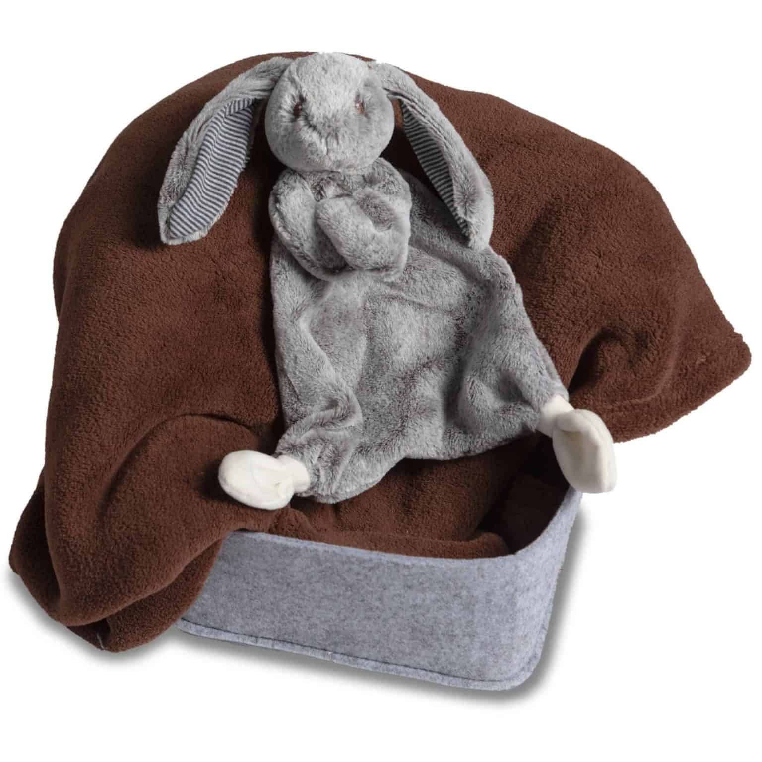 Silky Grey Bunny Lovey – 13″ - Image 2