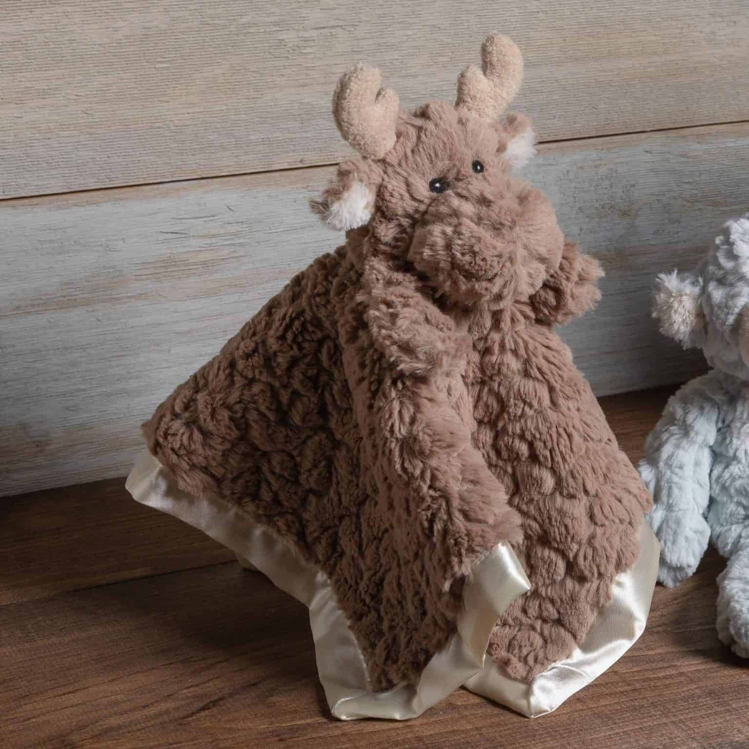 Putty Nursery Moose Character Blanket – 13×13″ - Image 2
