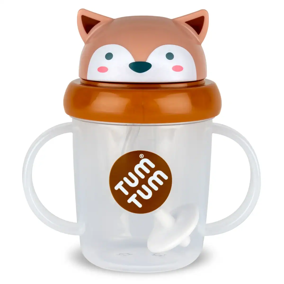 TUMTUM Tippy Up 第3代重力吸管學飲杯 ‧ Fergus 小狐狸 200ml - Image 1