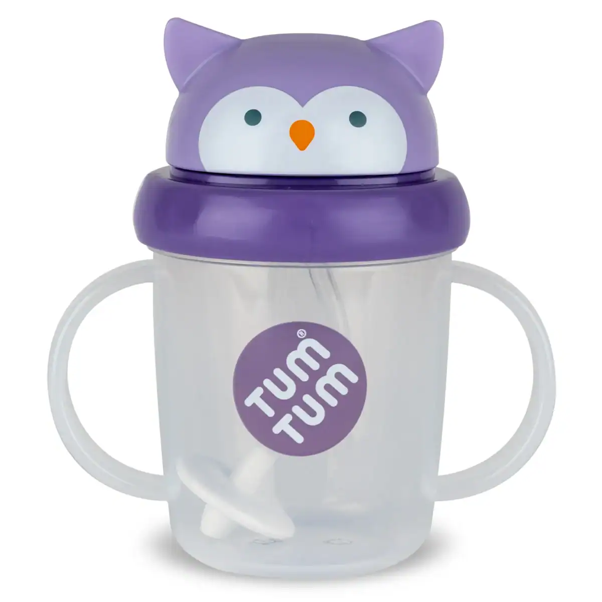 TUMTUM Tippy Up 高身第3代重力吸管學飲杯 ‧ Olivia 貓頭鷹 200ml - Image 1