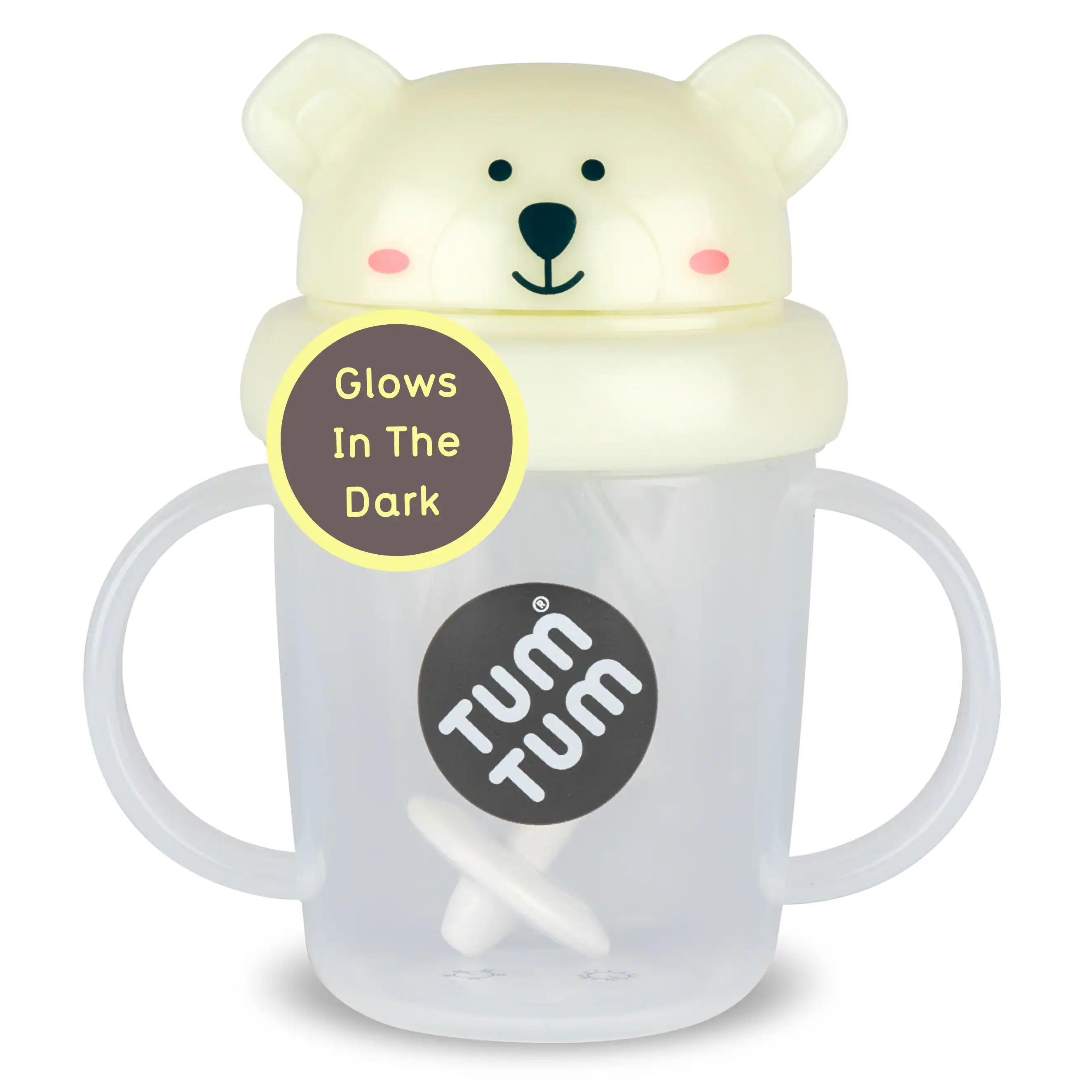 TUMTUM Tippy Up 第3代重力吸管學飲杯 ‧ Pete 北極熊 200ml（夜光款）