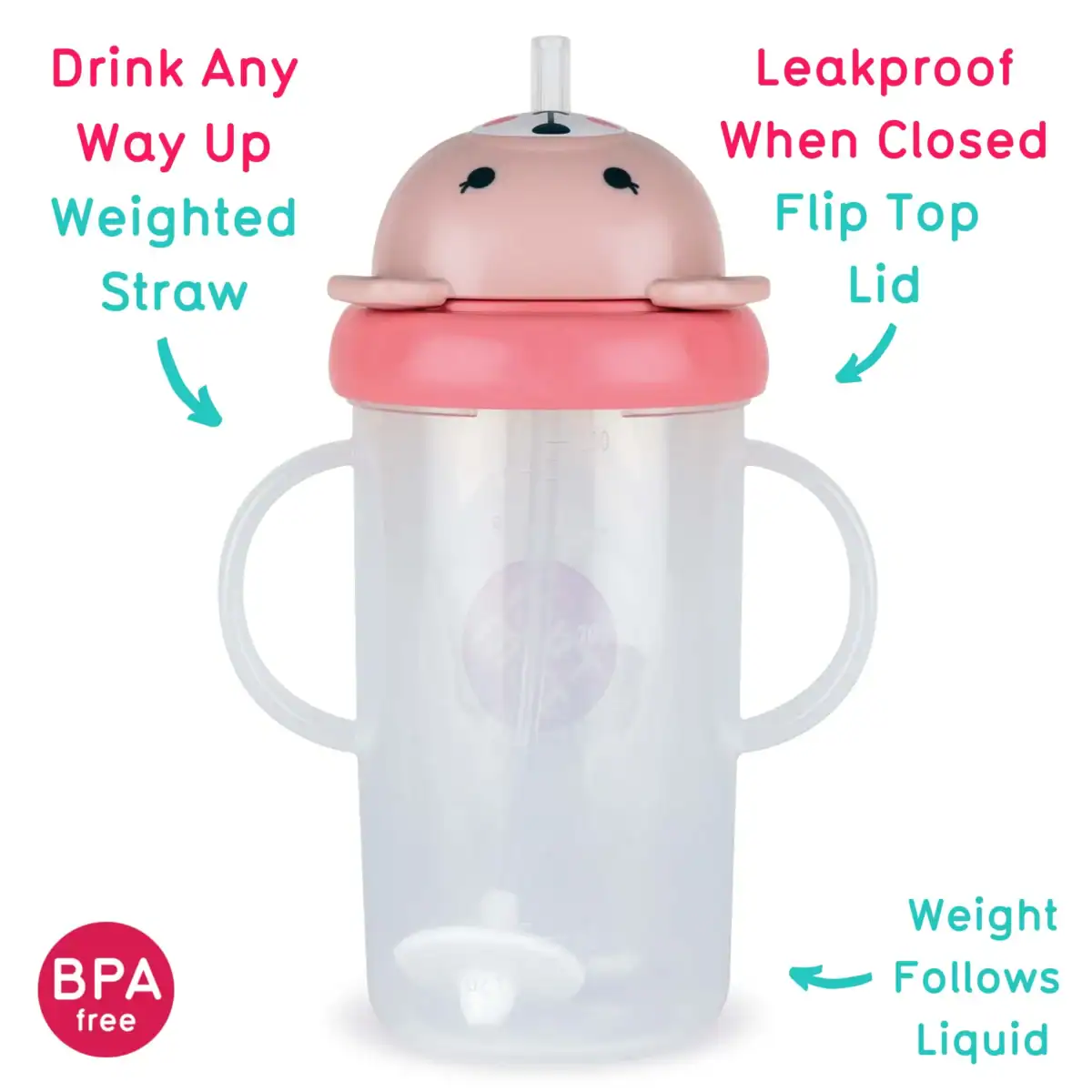TUMTUM Tippy Up 第3代重力吸管學飲杯 ‧ Betsy 小熊 300ml - Image 2