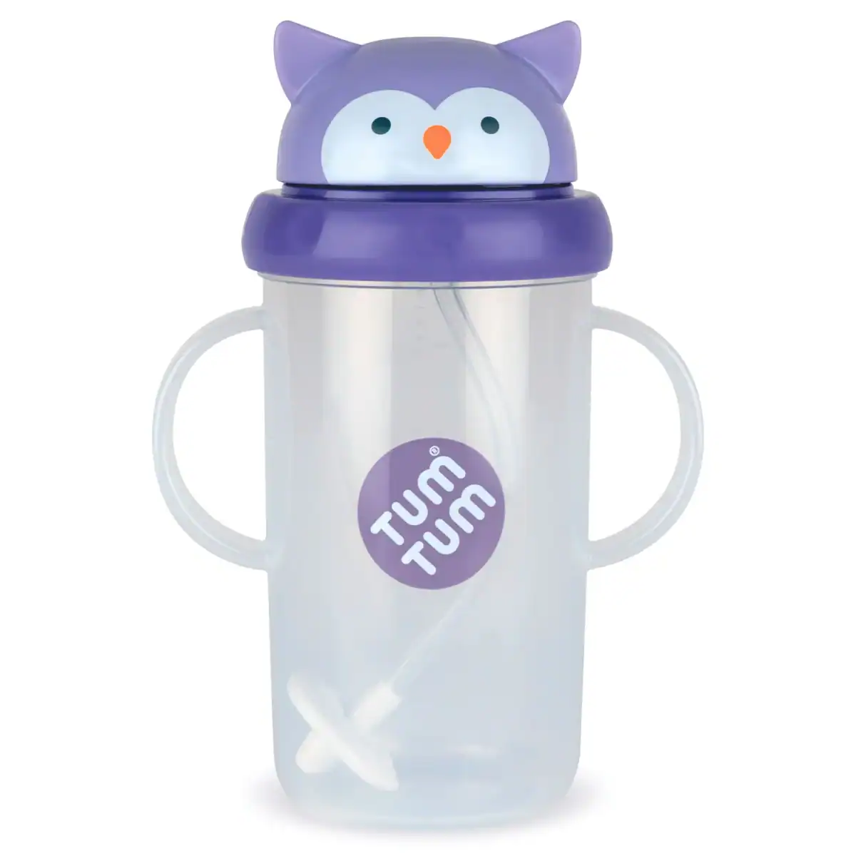 TUMTUM Tippy Up 高身第3代重力吸管學飲杯 ‧ Olivia 貓頭鷹 200ml - Image 1