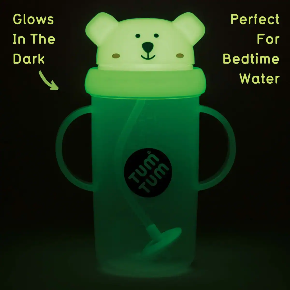 TUMTUM Tippy Up 第3代重力吸管學飲杯 ‧ Pete 北極熊 300ml（夜光款） - Image 4